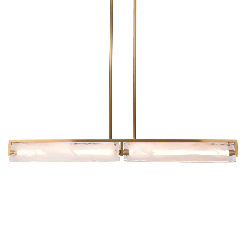 Mingle 2-Light Linear Pendant - Satin Brass