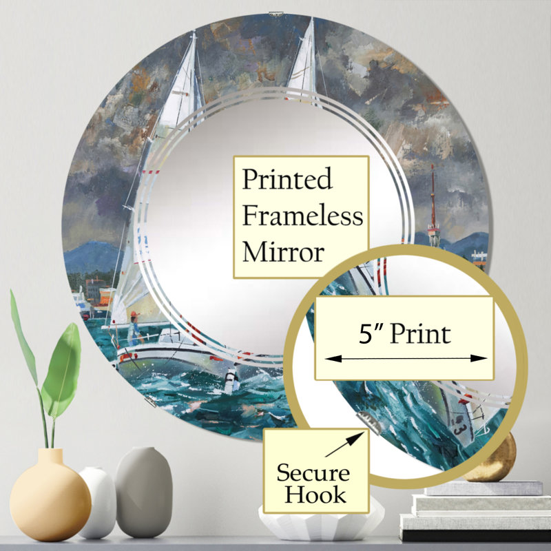 Circle Mirror, 24" x 24"