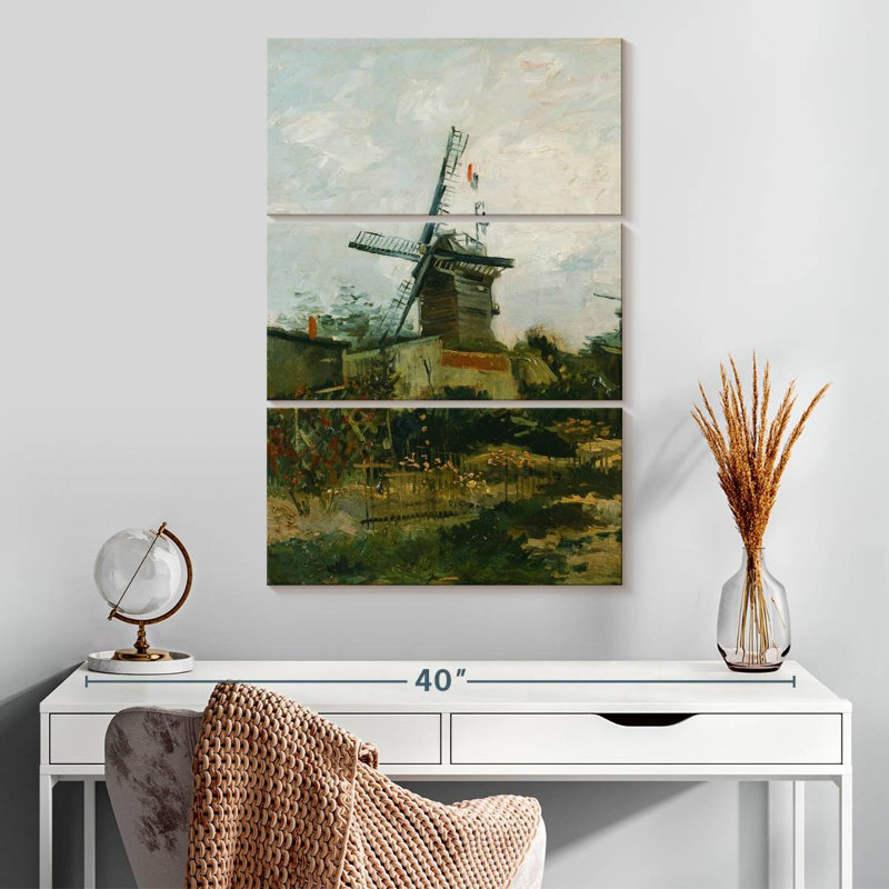 Lilie Windmills On Montmartre, H 32 po x l 20 po