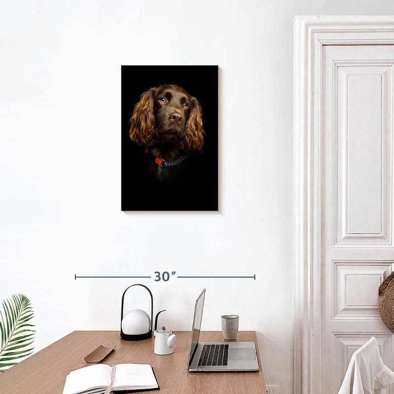 Somber Cocker Spaniel, 24" H x 16" W