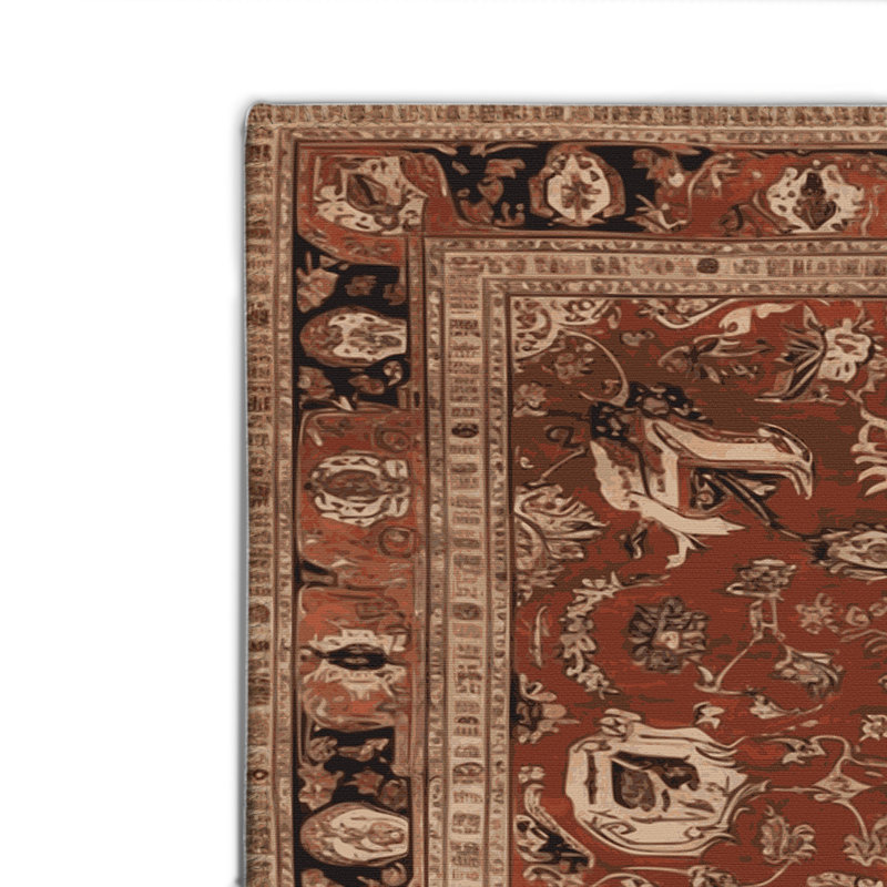 Tapis d'intérieur et d'extérieur brun Persian, Rectangulaire 8 pi x 10 pi