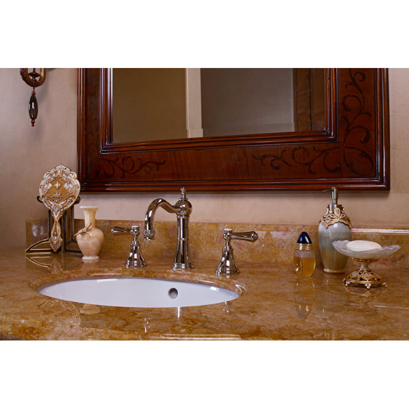 Georgian Era Widespread Bathroom Faucet with Drain Assembly, Polished Chrome