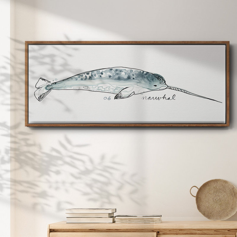 Baleine III - toile encadrée, H 20 po x l 50 po