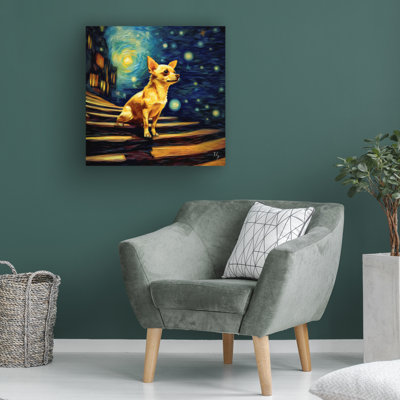 «A Chihuahua's Heavenward Gaze», peinture sur toile
