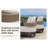  Patio Furniture Set 7 Pieces L-Shaped with Table and Loveseats Aluminum Sectional Sofa 7.87" Thick Removable Cushions & Pillows Outdoor Conversation Sets for Porch Yard Garden