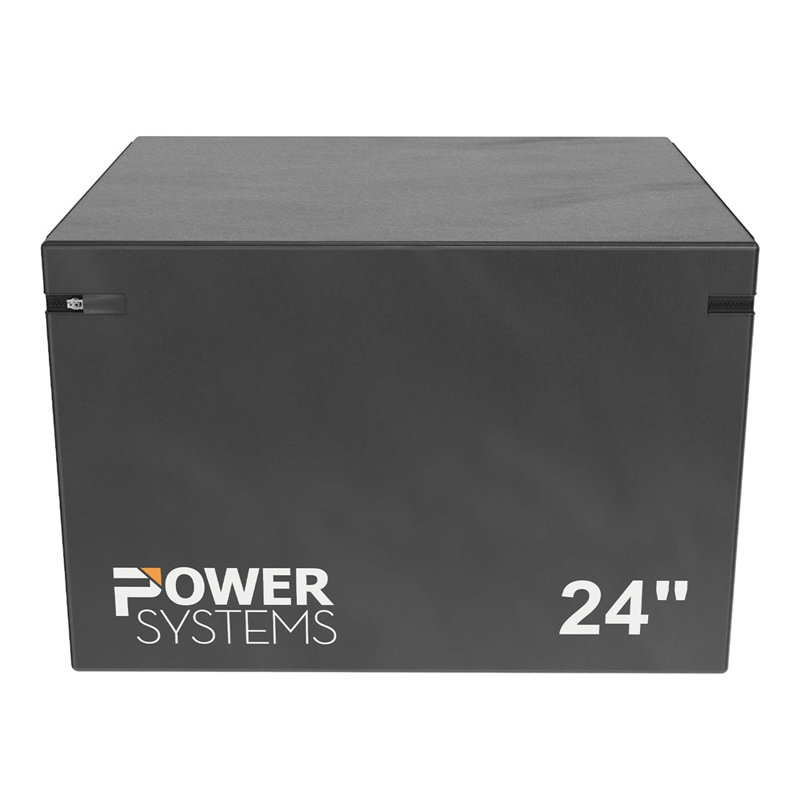 Power Systems Stackable Plyo Box 3" - Vinyl Covered Plyometric Jump Box with Hook & Loop Straps