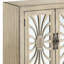 Console antique avec portes en miroir