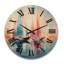 Horloge murale en bois massif Okan-920675803