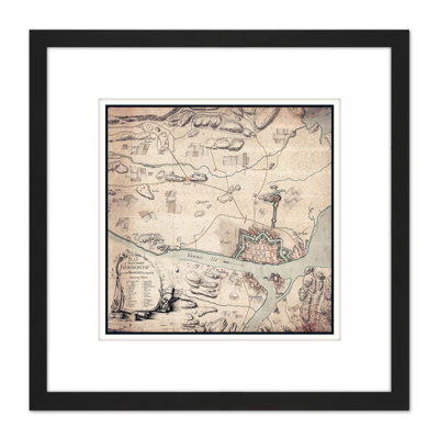 Map 1776 Norway Authority Fredrikstad Norway Replica 1 Piece Single Picture Frame Painting