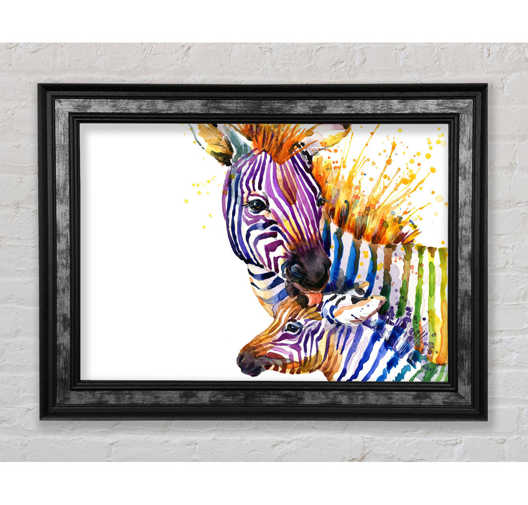 Zebra Paint Splatter - Druck