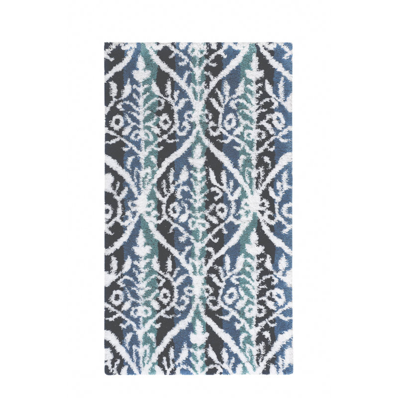 Firenze Bath Rug, 24'' W x 39'' L, Dark Blue