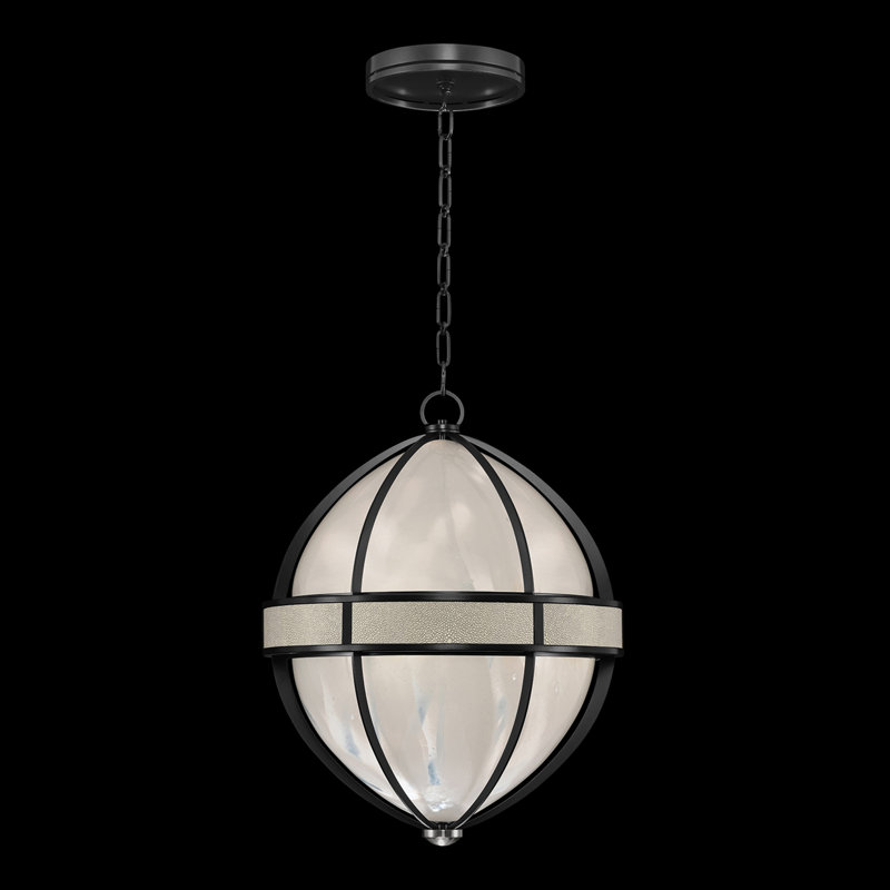 Mirage 3 - Light Pendant, Standard Black Iron/Nickel, Coco