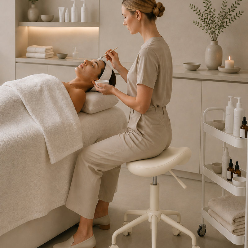 Fauteuil ergonomique pivotant avec siège pivotant et siège pneumatique réglable pour salon de massage médical hygiénique et médical 503 KAI