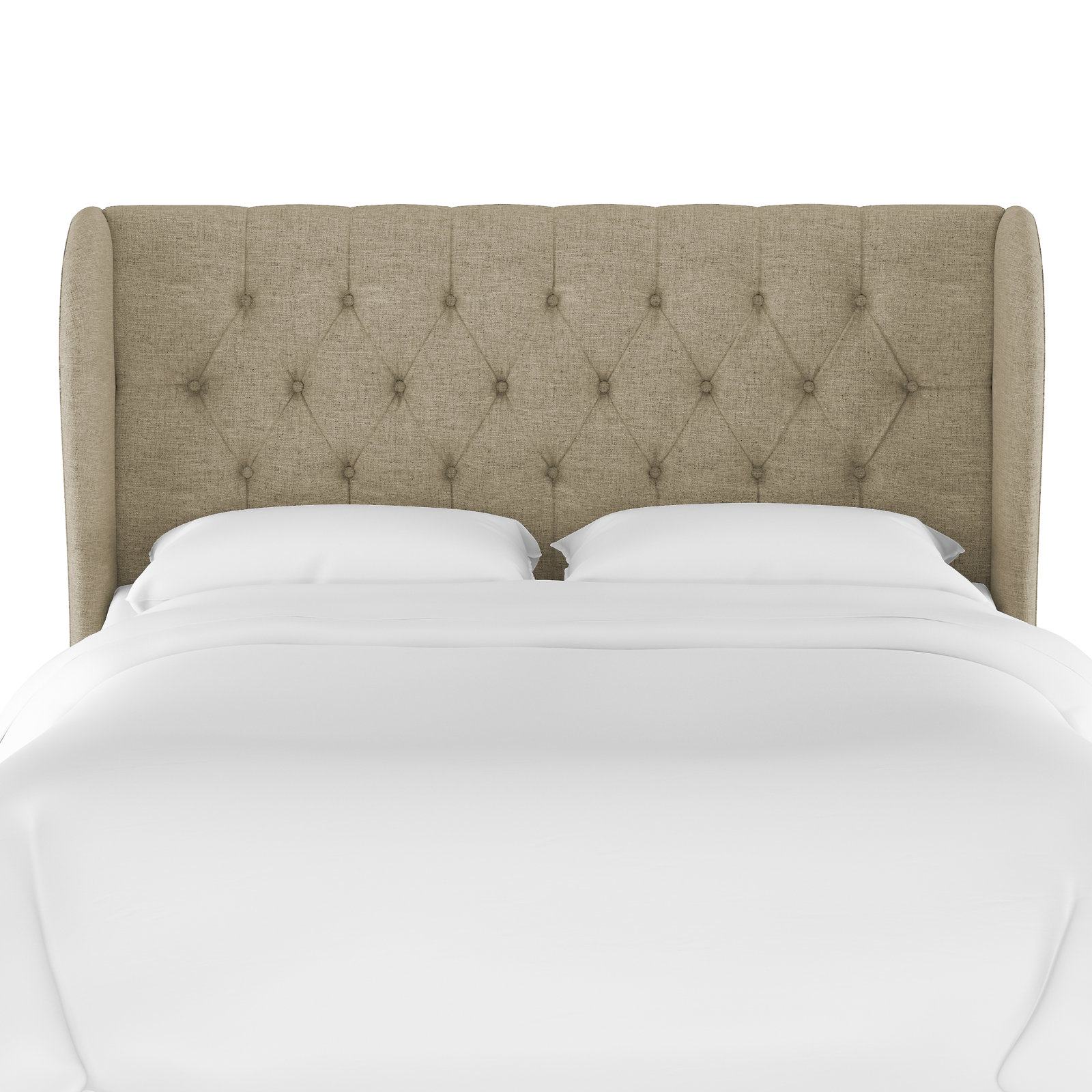 Tomey Pine Headboard, California King, Zuma Natural Textured Linen