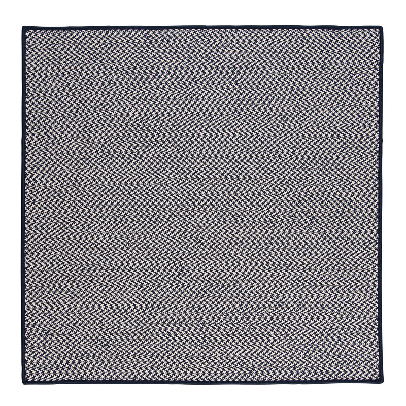Tapis intérieur / extérieur Ashvith Houndstooth, Carré 12 po