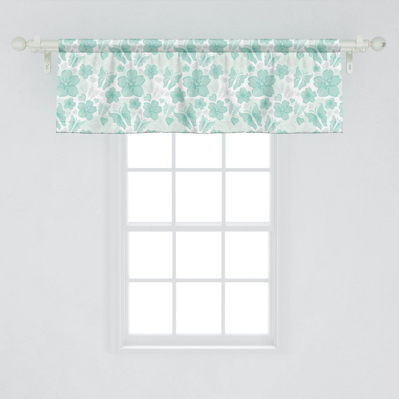 Cantonnière Ambesonne Turquoise, L 54 po x L 18 po