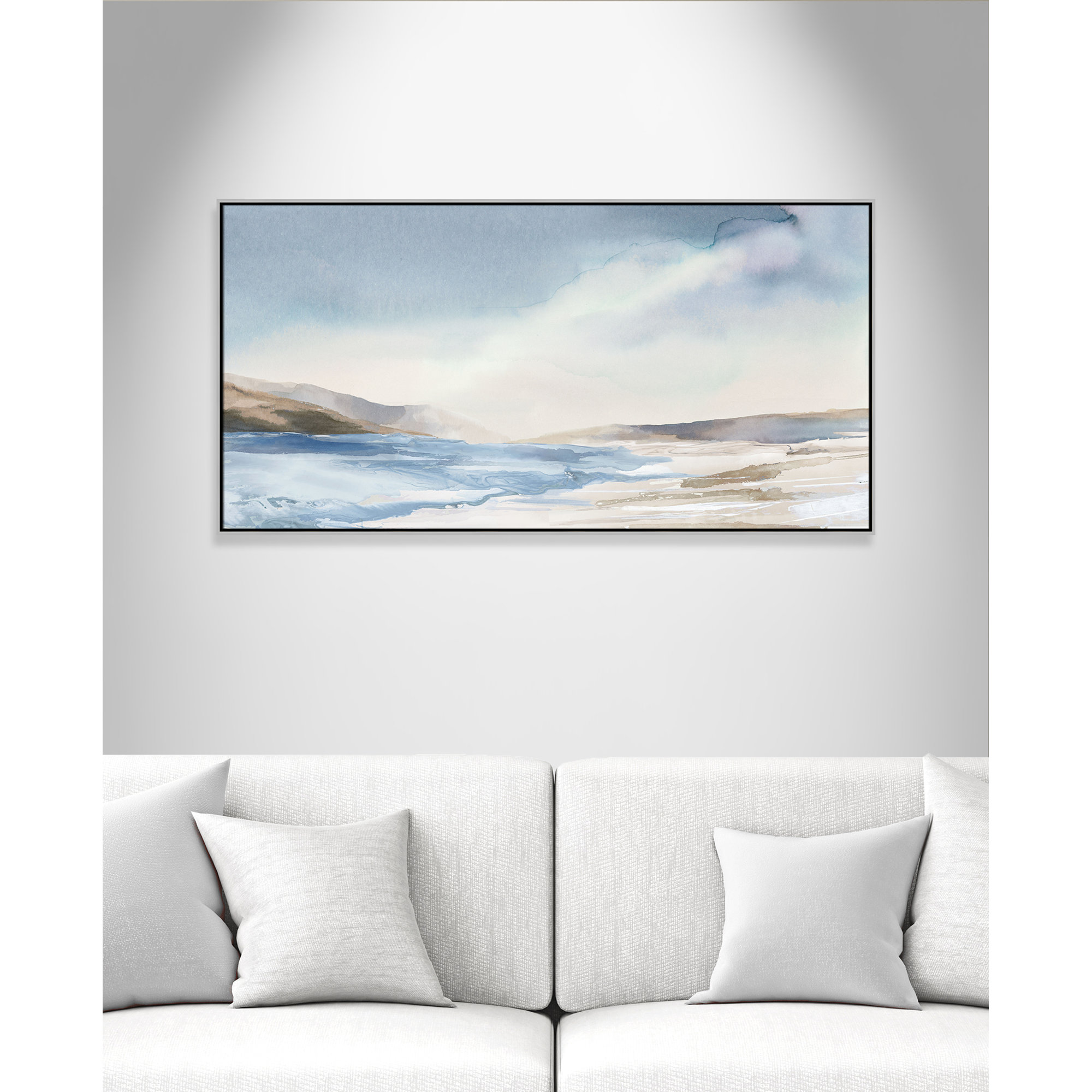 Mystic Shores Print by Mystic Shores, 31.5" H x 61.5" W, Silver