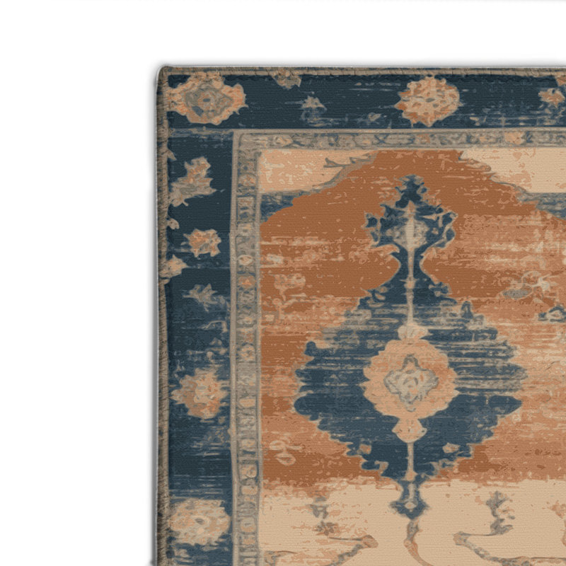 Tapis intérieur et extérieur brun Overdyed, Rectangulaire 8 pi x 10 pi
