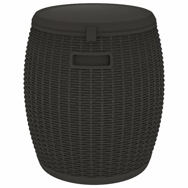 17 Stories Lyndley 42.5cm W 9.8L Plastic Deck Box in Black
