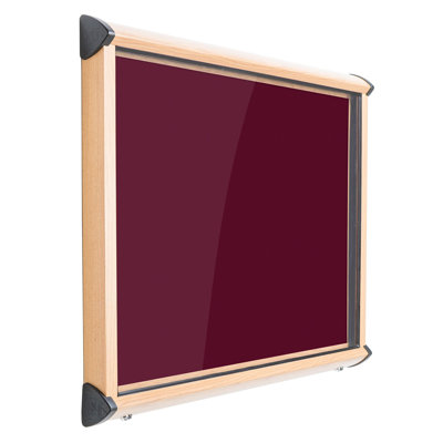 Shield Wood Effect Exterior Showcases Wall Mounted Bulletin Board