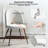 Shivani 5-Piece Dining Set - 63” Wood Table with Modern Wavy-Edge Design for Kitchen Dining Room-105491105-130124387