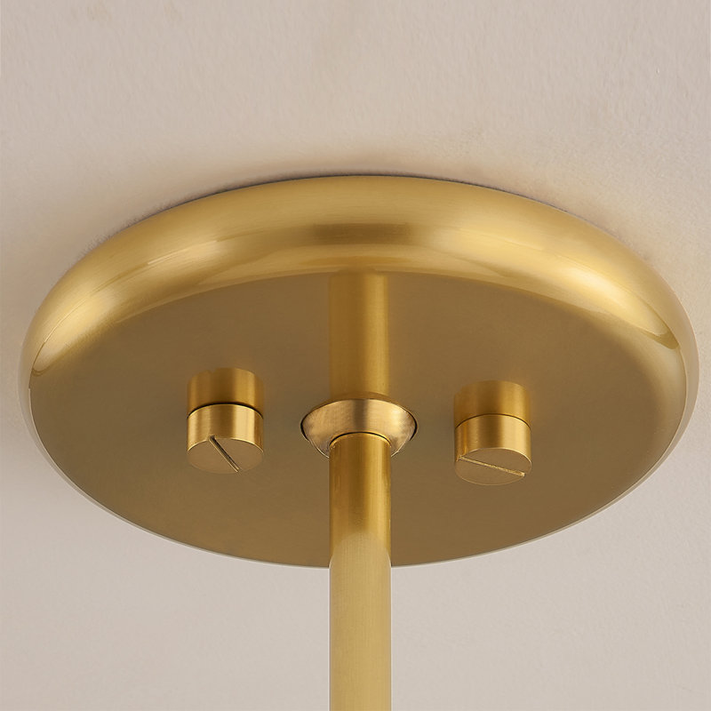 Blyford Pendant by PEMBROOKE & IVES, Aged Brass, 7.25" H x 15.5" W x 15.5" D