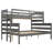 Twin XL  Bunk Bed, Detachable Wood Frame With Ladder-606701193