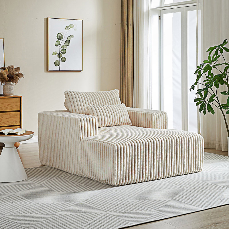 Canapé moderne, méridienne, canapé-lit moderne moelleux, Beige