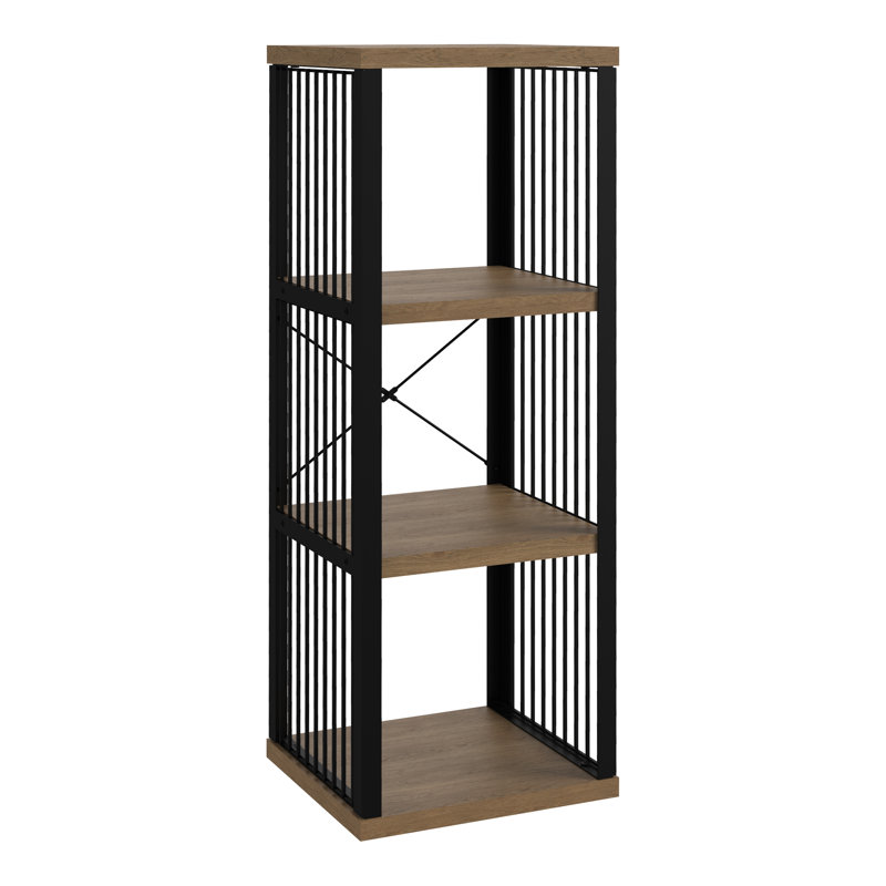 45.24" H x 16.1" W Steel Frame 3-Cube Bookcase, Wheat