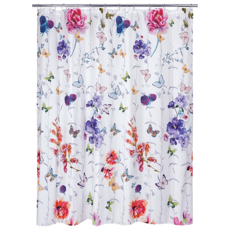 Winston Porter Dame Floral Shower Curtain & Reviews | Wayfair