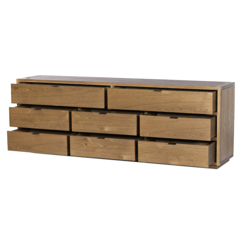 Kodo 8 Drawer Dresser-Light Brown Oak