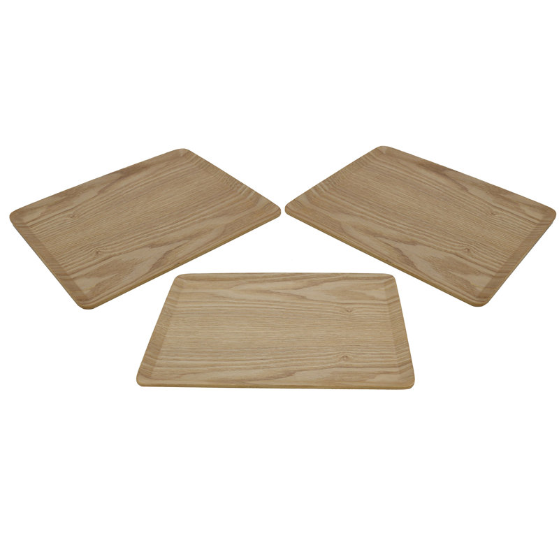 Plateau de service rectangulaire en bois cintré Rapoza