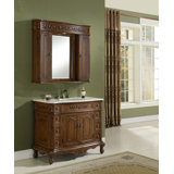 Burnet 42'' Single Bathroom Vanity with Marble Top