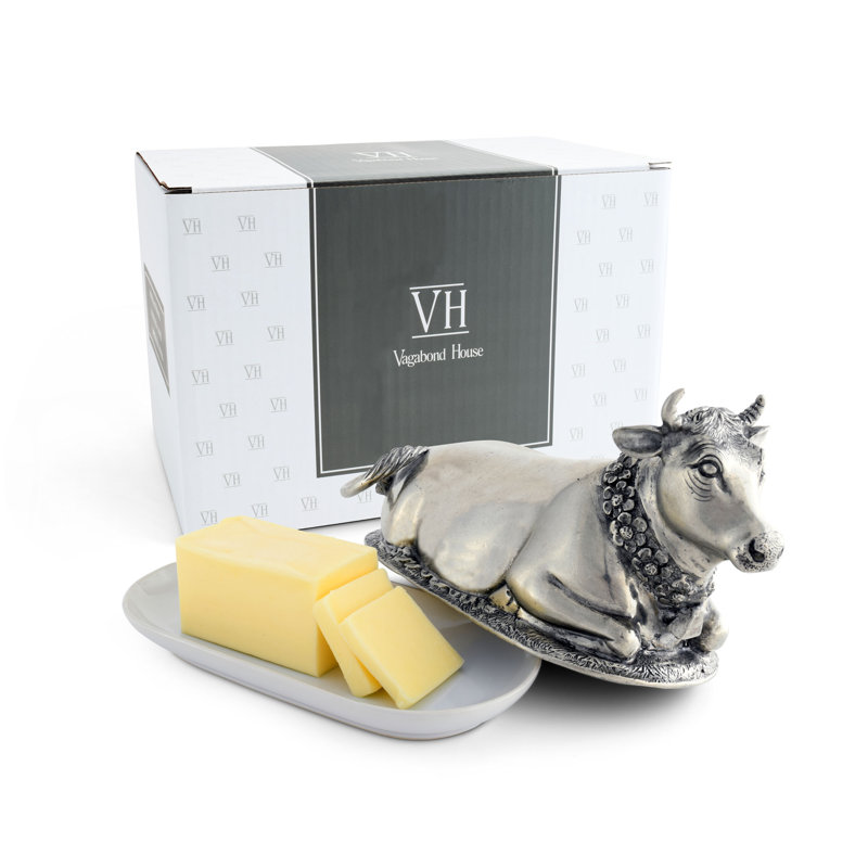 Garden Friends Pewter Butter Dish