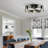 19" Green Industrial Ceiling Fan With Light - Flush Mount Caged Ceiling Fan With Remote, 3-Light Rustic Ceiling Fan, Silent 6-Speed Reversible Dc Motor For Bedroom, Living Room (Bulb Not Included)