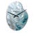 Silver Shimmer - Pear Shape Unique Abstract Landscapes Wall Clock-105482406