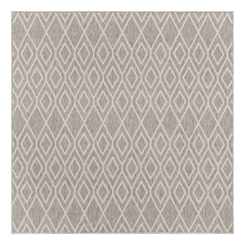 Jill Zarin Turks and Caicos Indoor/Outdoor Rug, Rectangle 7' x 10', Gray Cream