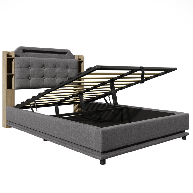 Ottoman Storage Bed, Grey