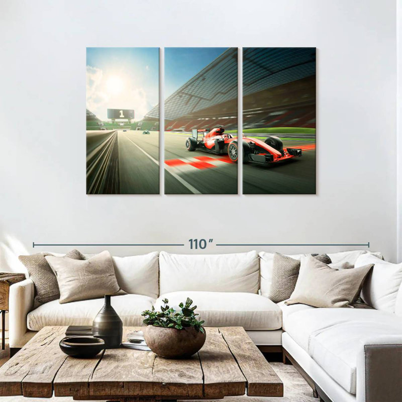 Mehar Formula One Race, 48" H x 74" W