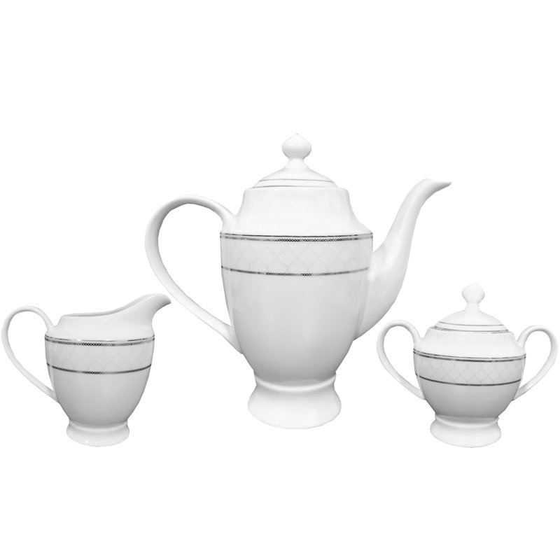 Elegant White Porcelain Round Dinnerware Set - Service for 8