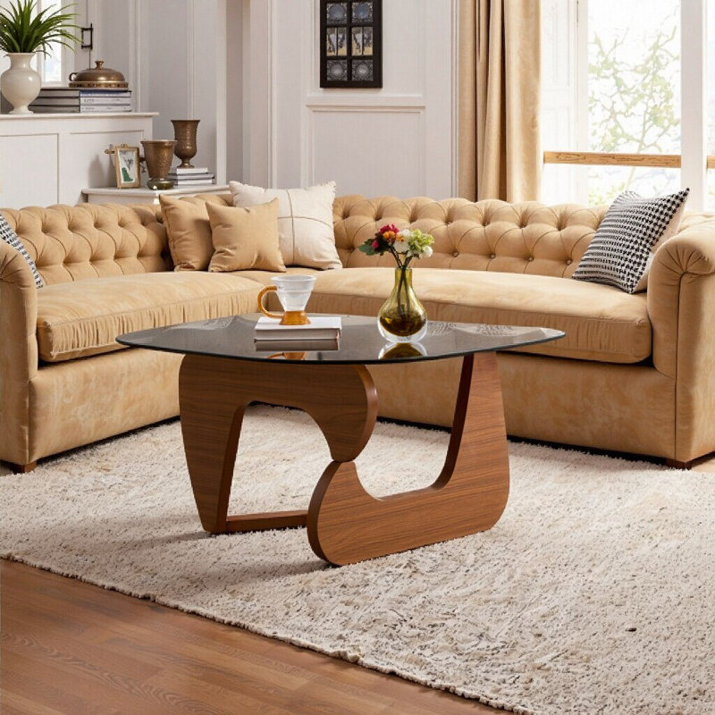 Table basse moderne en bois et centre, table basse polyvalente, Brun
