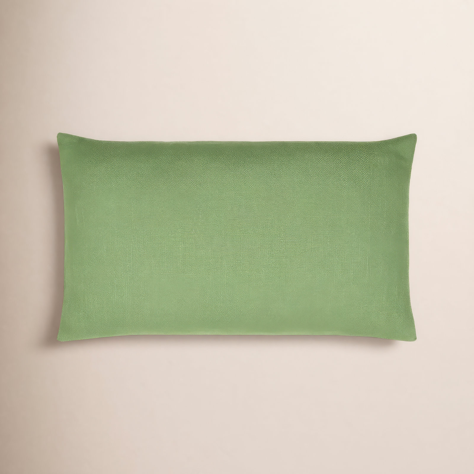 Laurette Cotton Lumbar Pillow Cover, Down, Medium Green