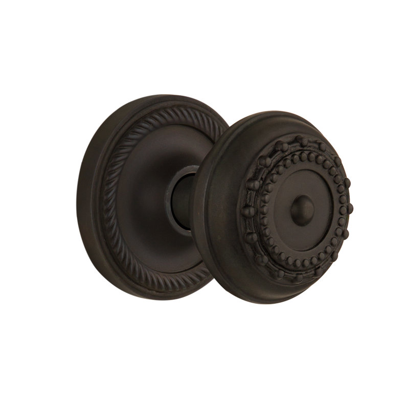 Rope Rosette with Meadows Door Knob, Oil-Rubbed Bronze