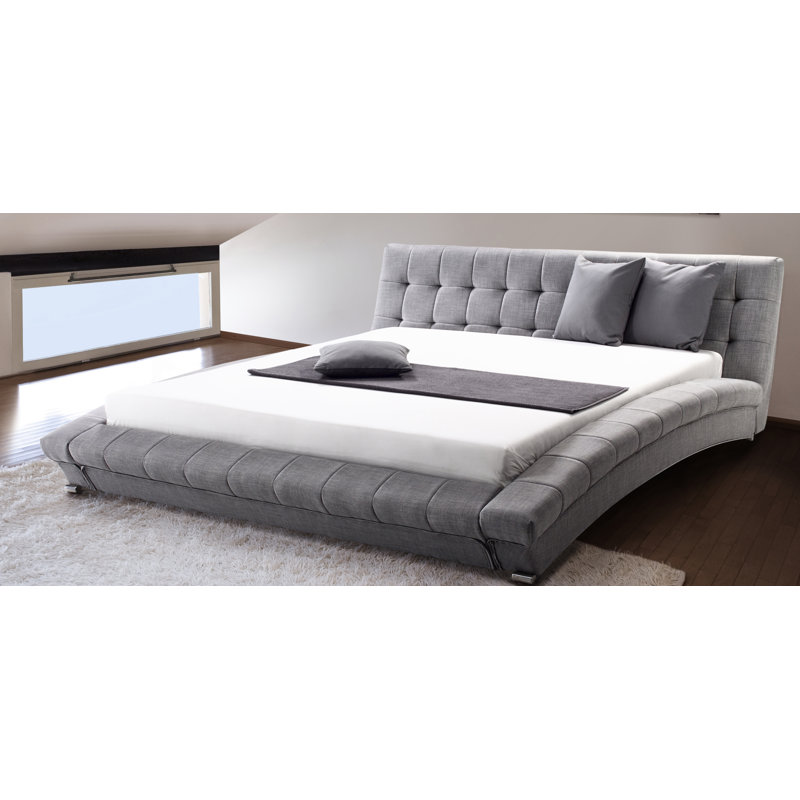Lille 260cm Waveless Mid Fill Soft-Side Waterbed Mattress, Grey, Super King (6')