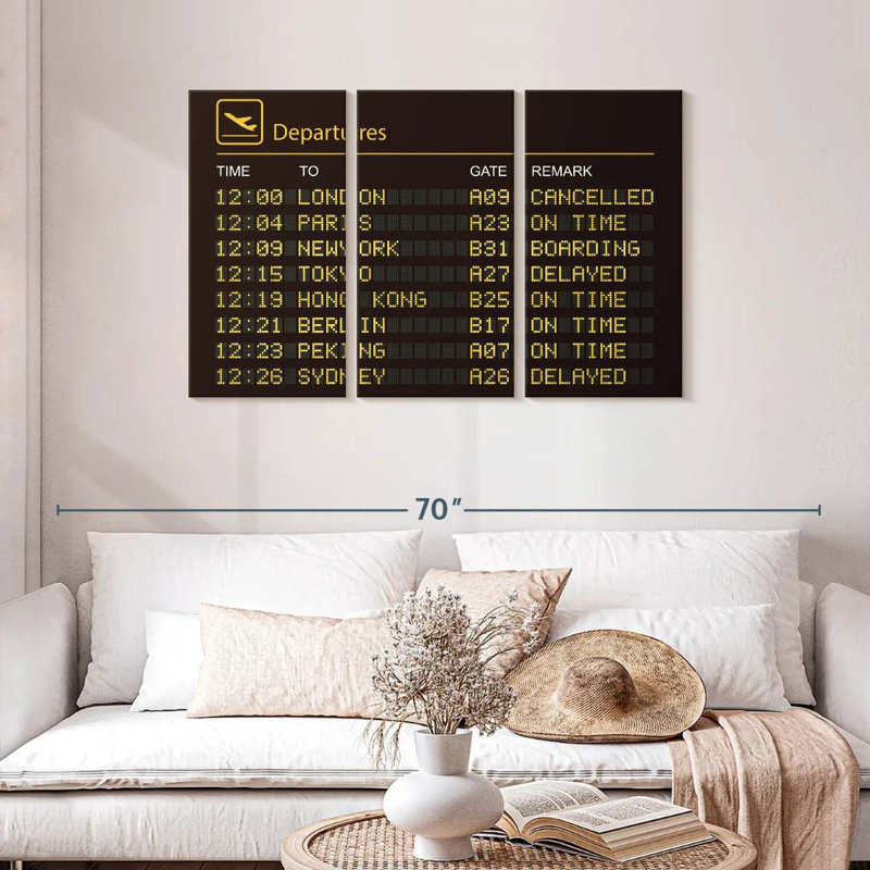 Ensemble de voyage sur toile 3 pièces, H 28 po x l 45 po x P 1,25 po