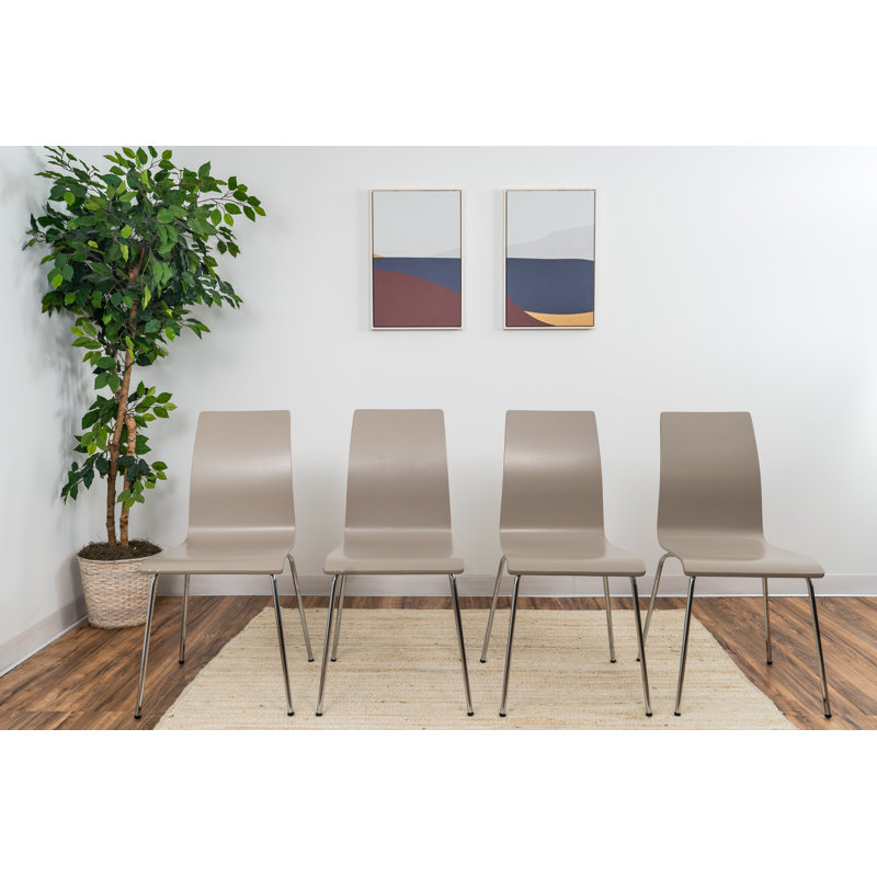Chaise d'appoint Kayman, gris, Chrome