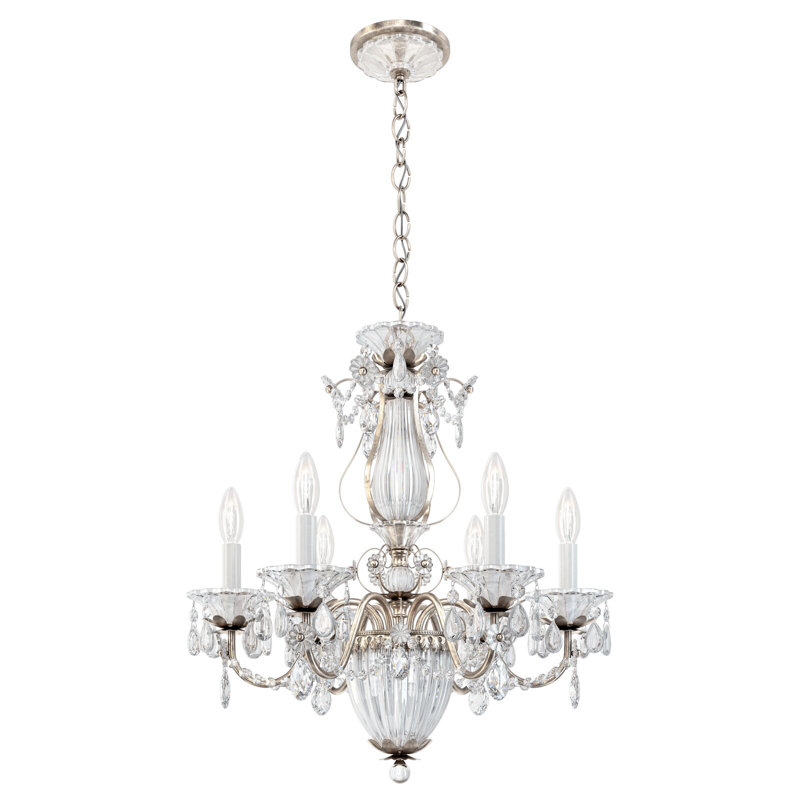 Bagatelle 7 - Light Chandelier, Clear Spectra Crystal, Antique Silver