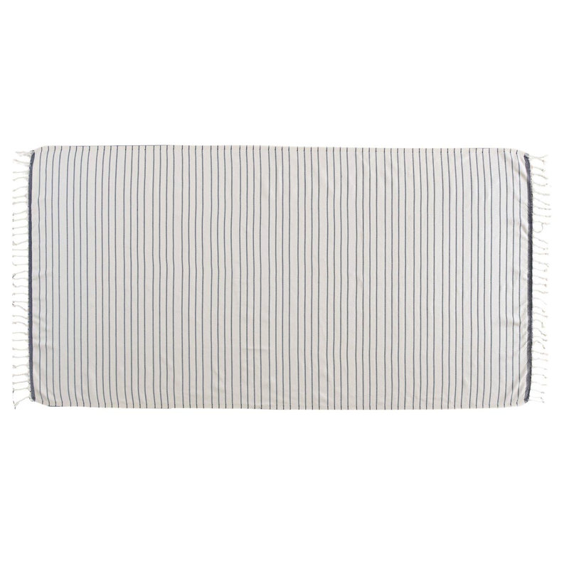 Kaftan Carmen Bath & Summer Beach Towel - Quick Dry & Lightweight, Ivory Black