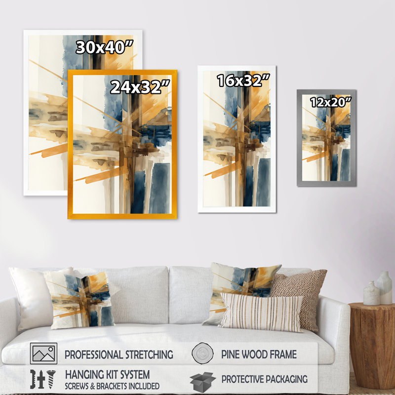 «Modern Watercolor Abstract I», reproductions de spirales abstraites, Cadre photo noir, H 20 po x l 12 po x P 1 po