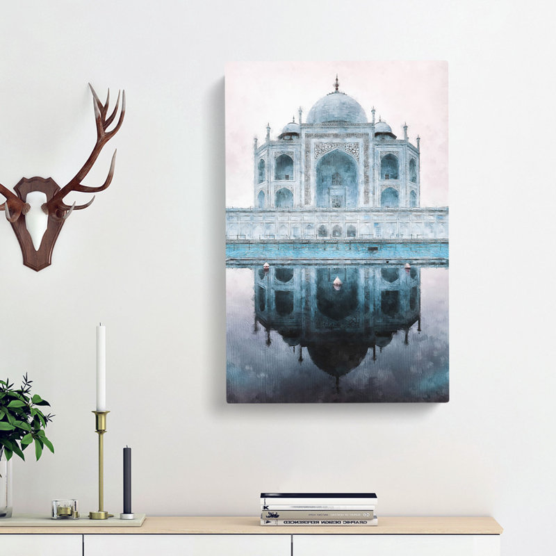 The Taj Mahal In Agra India Abstract - Wrapped Canvas, 60cm H x 40cm W x 3cm D
